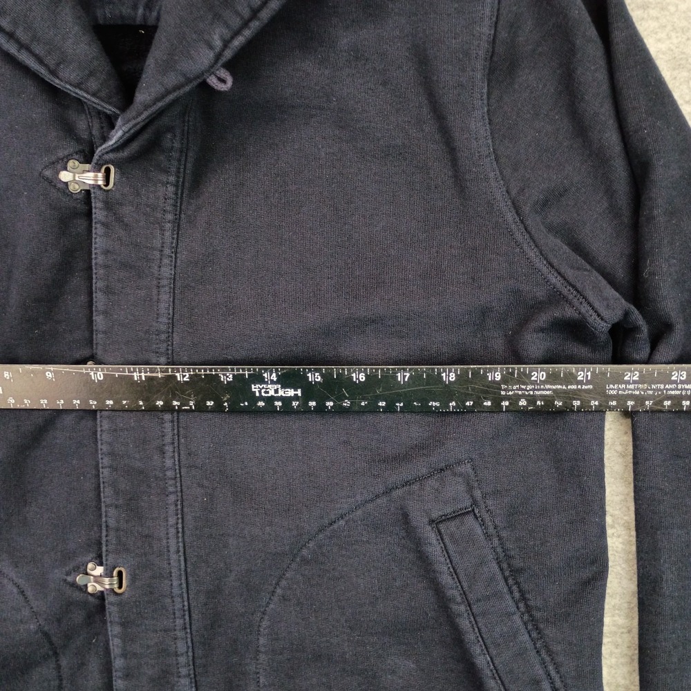J.Crew Mens Large Outerwear Fleece Navy Cozy Warm Shawl Collar Toggle Jacket - Picture 12 of 13